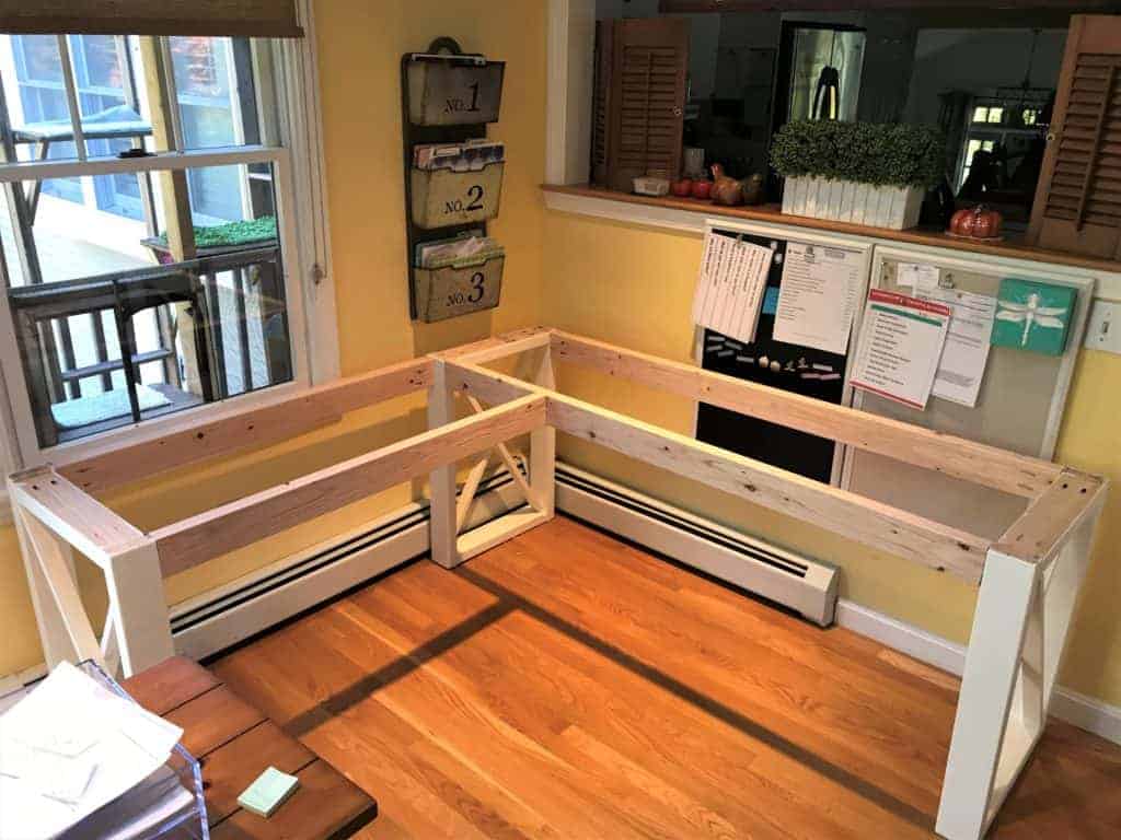 DIY Farmhouse Corner Desk