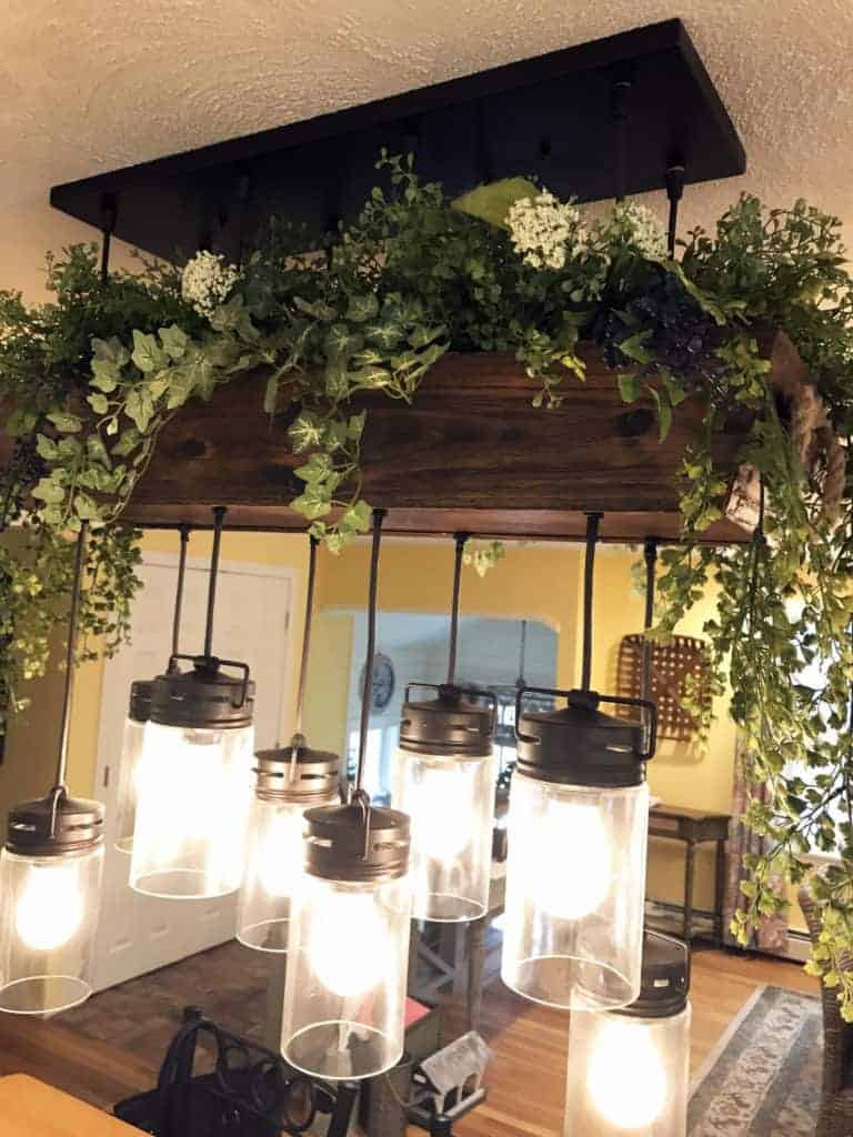 image of finished planter chandelier