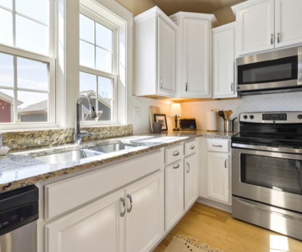 L shaped kitchen