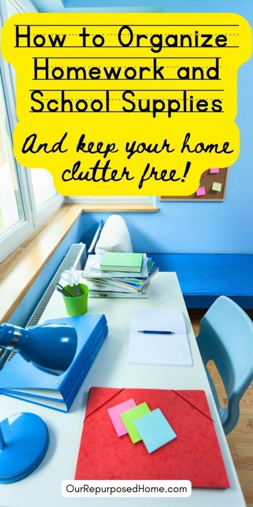 organized study desk at home