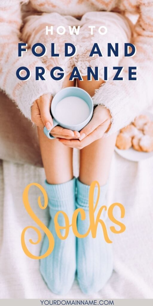 woman sitting in comfy socks with a cup of coffee