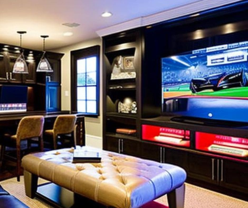 video game themed man cave