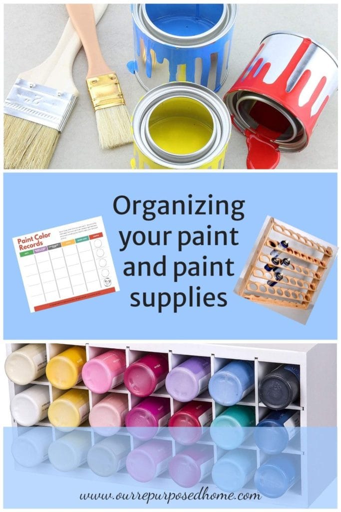 organizing paint supplies