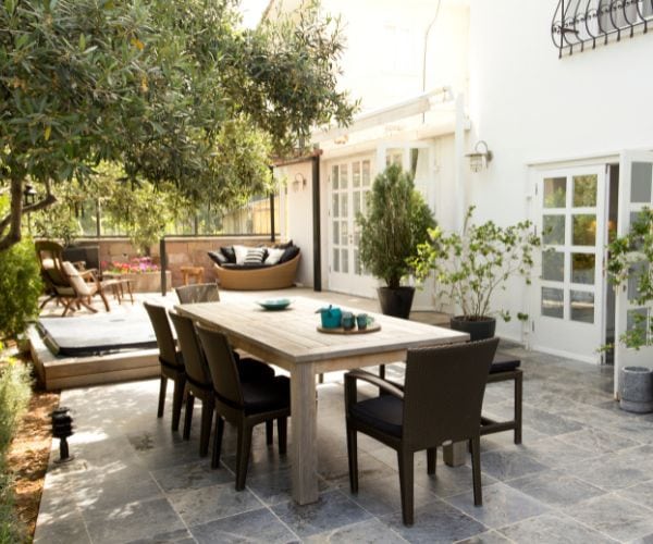 seating area on patio