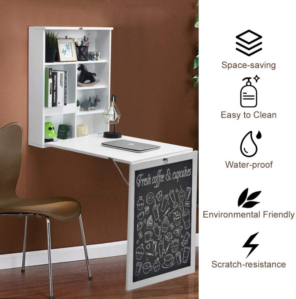 RV desk ideas, fold down shelf desk