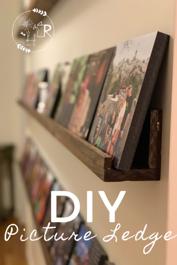 pin image of how to make a DIY picture ledge