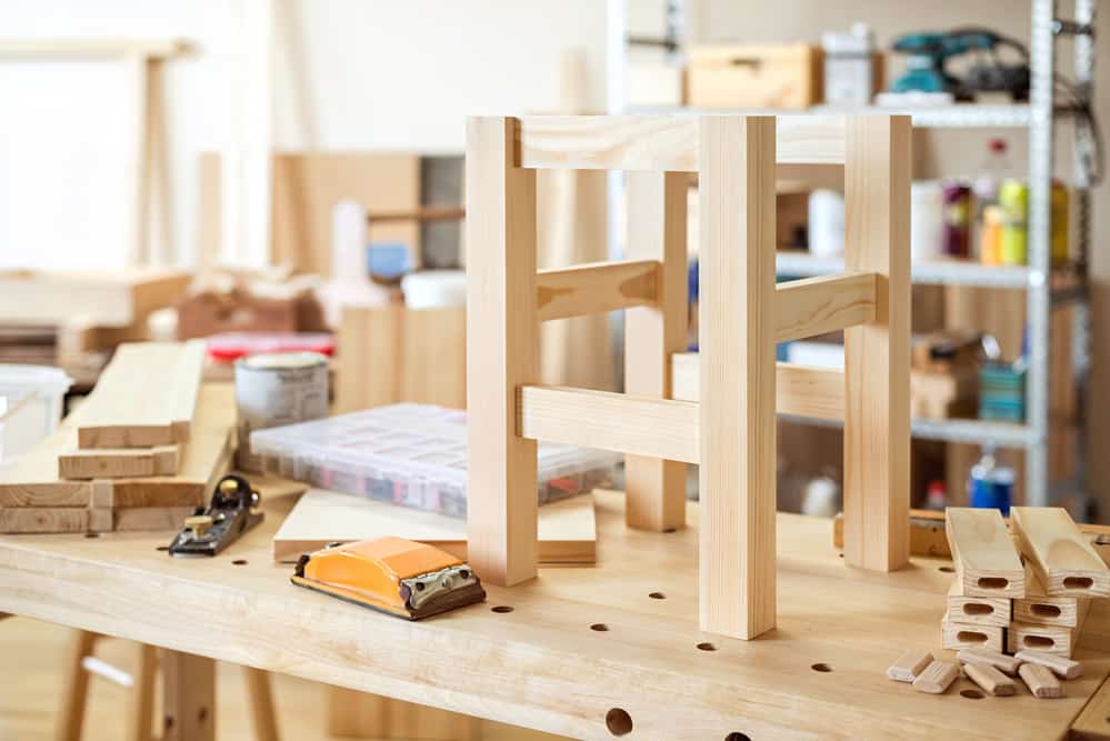 DIY wood table in progress
