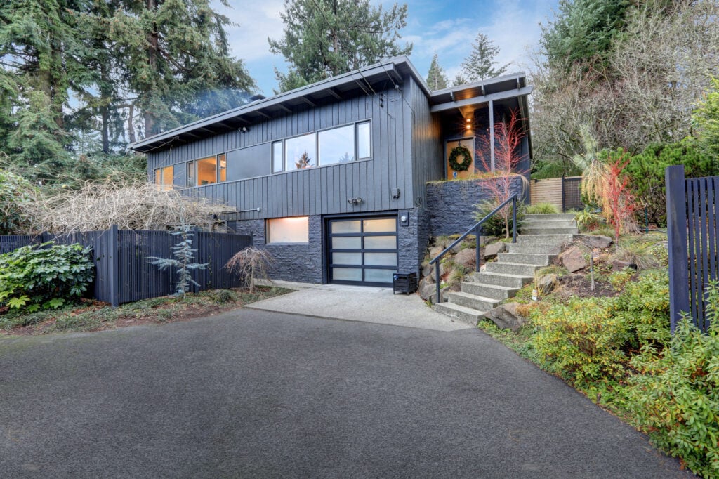 updated split level home in grey
