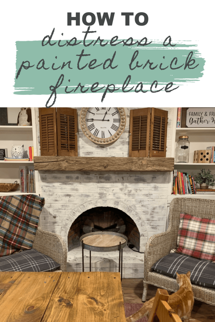 Learn how to easily distress your painted brick using a spray paint remover product