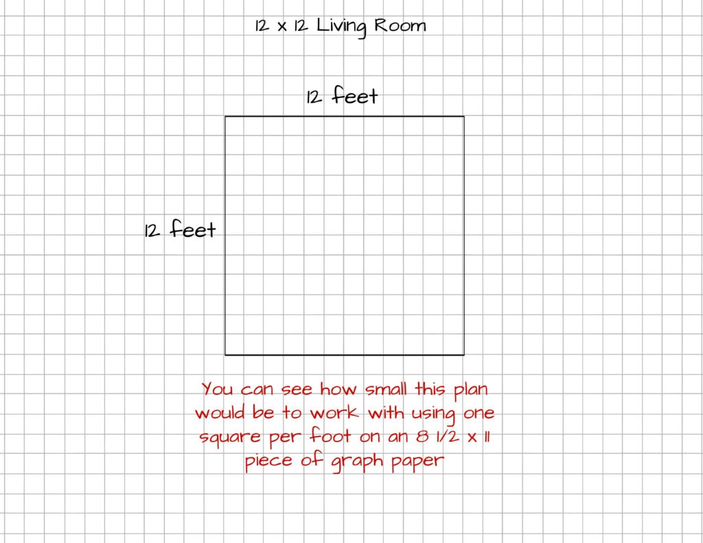 drawing a floor plan on graph paper
