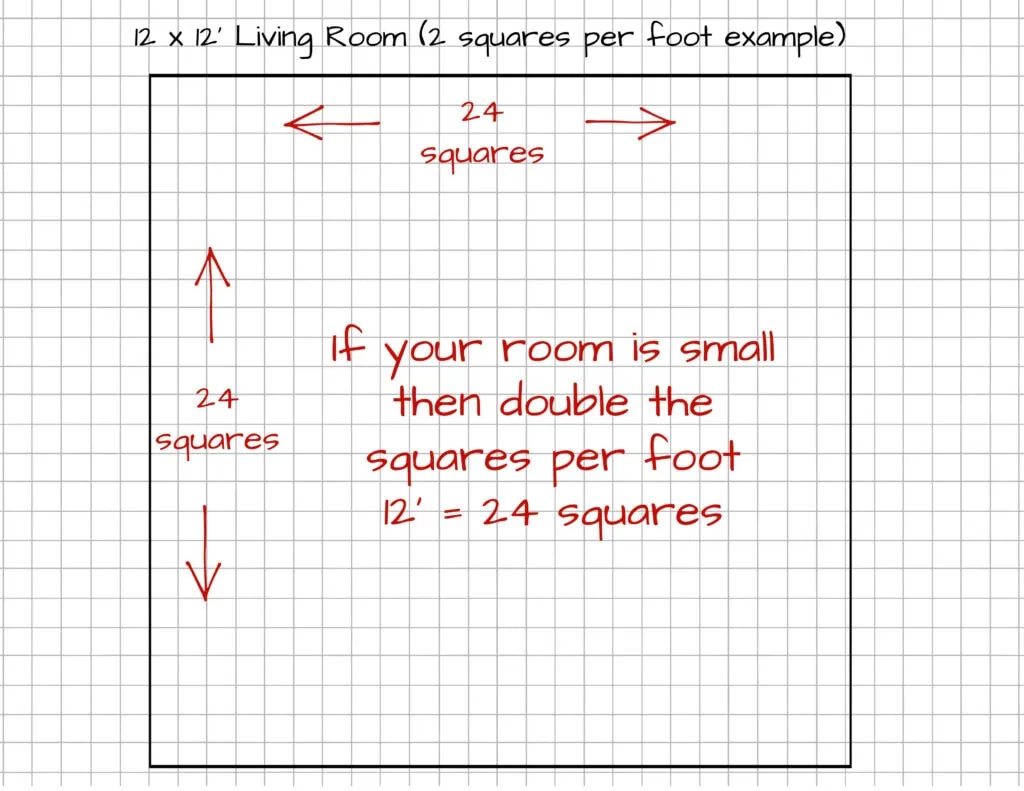 floor plan showing how to double your measurements