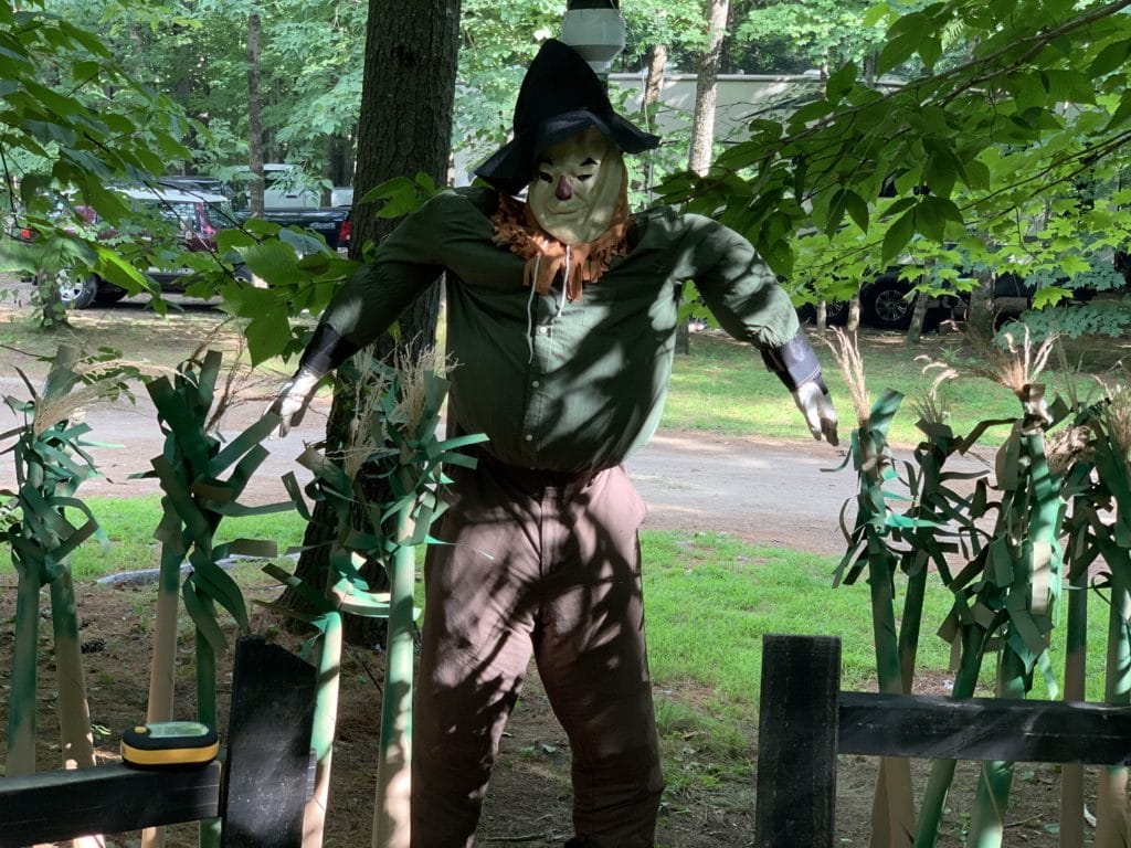 halloween camping scarecrow
