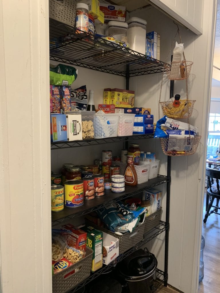 mobile home remodel before and after.  after pantry update