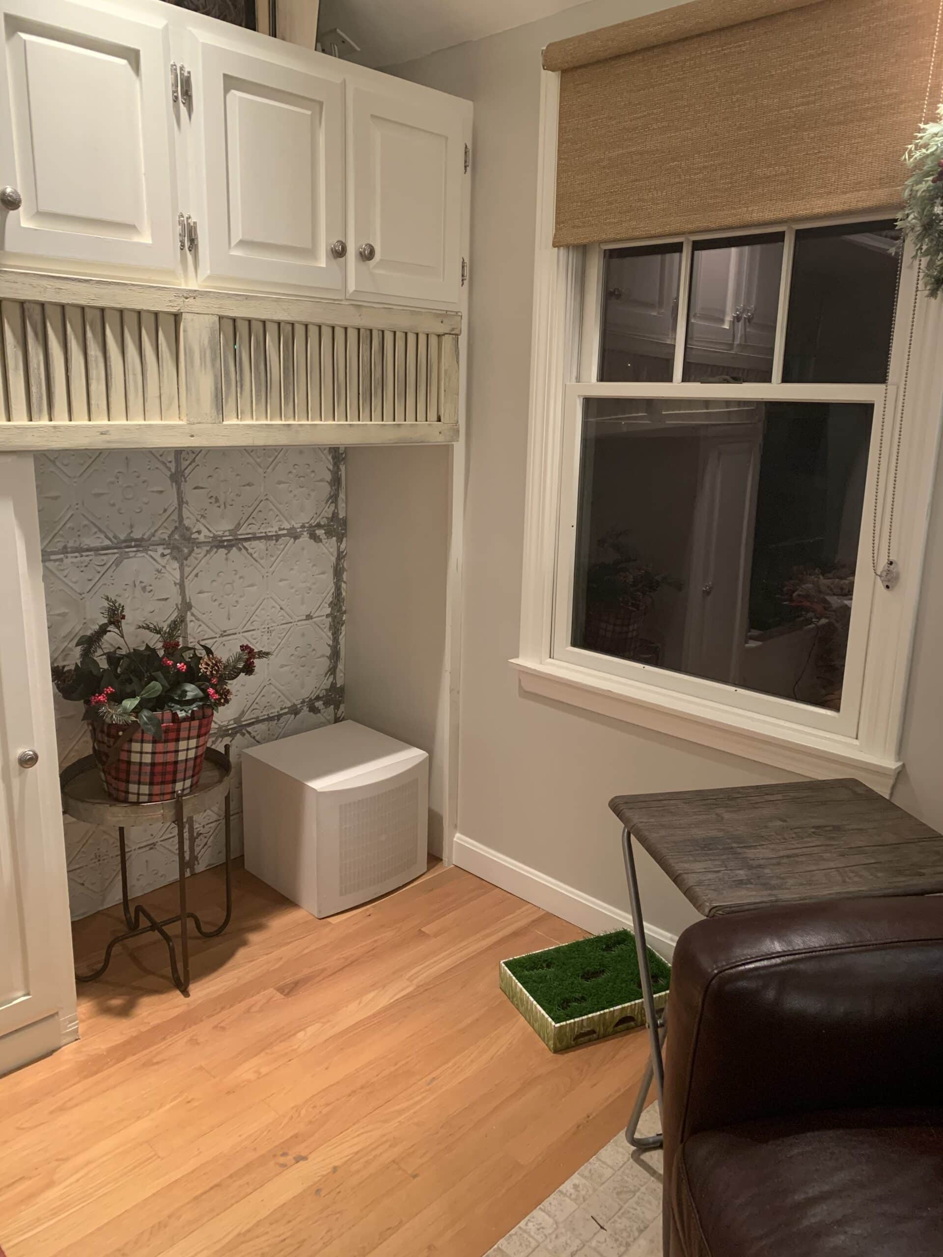 corner of my living room built ins