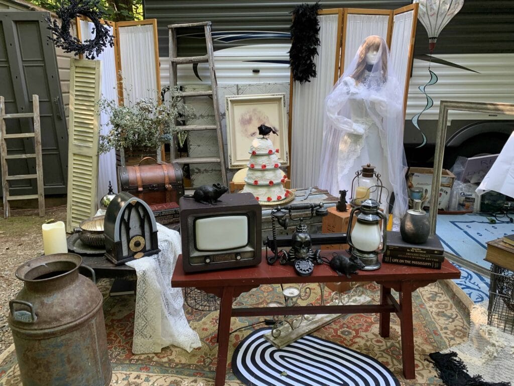 DIY attic scene from the Haunted Mansion