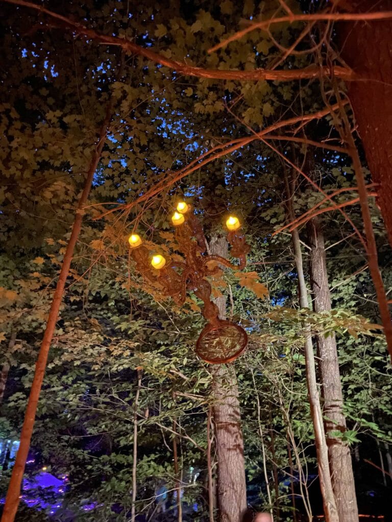floating candelabra DIY