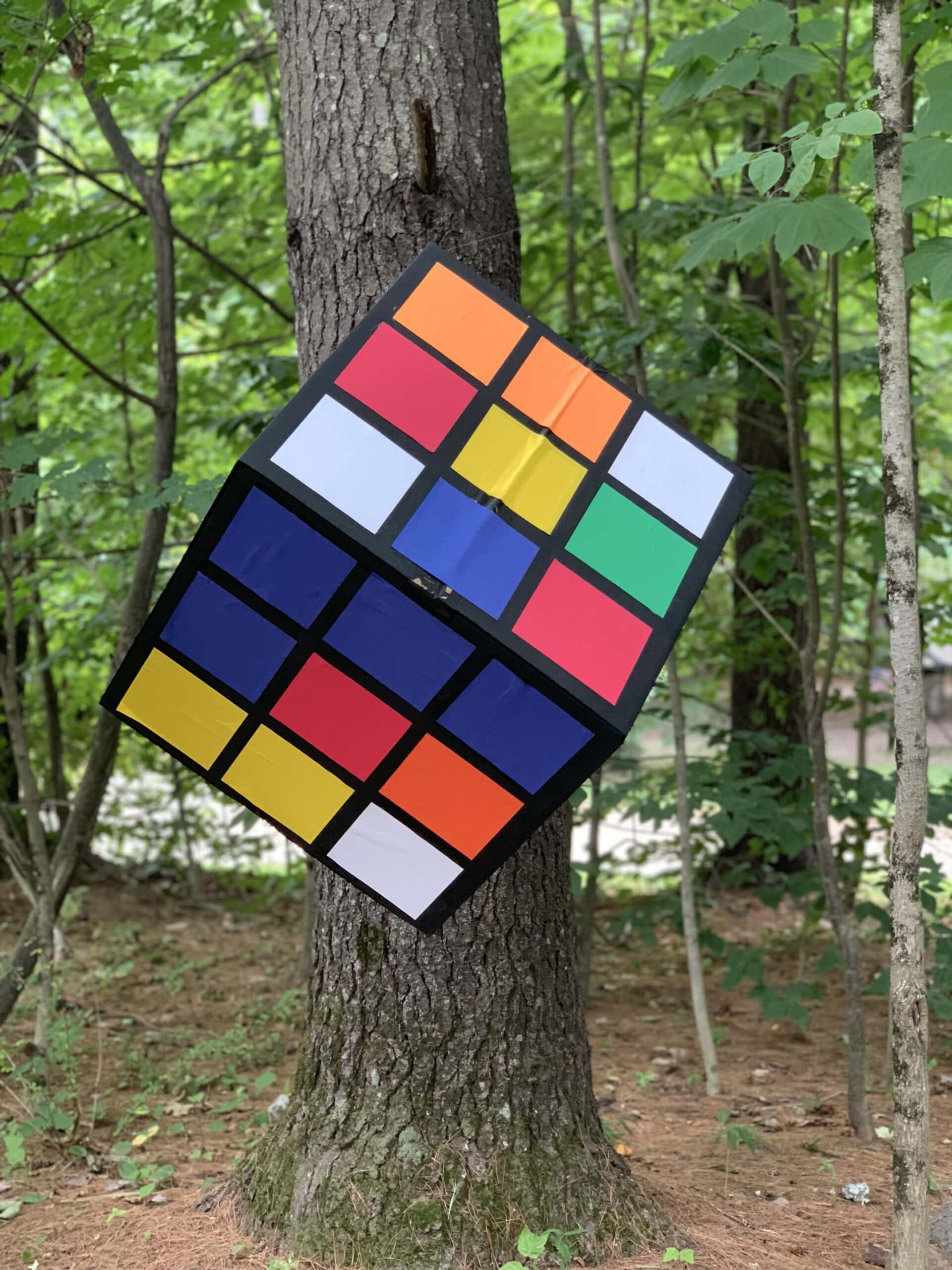 Rubix cube DIY for a Toy Story Party decoration
