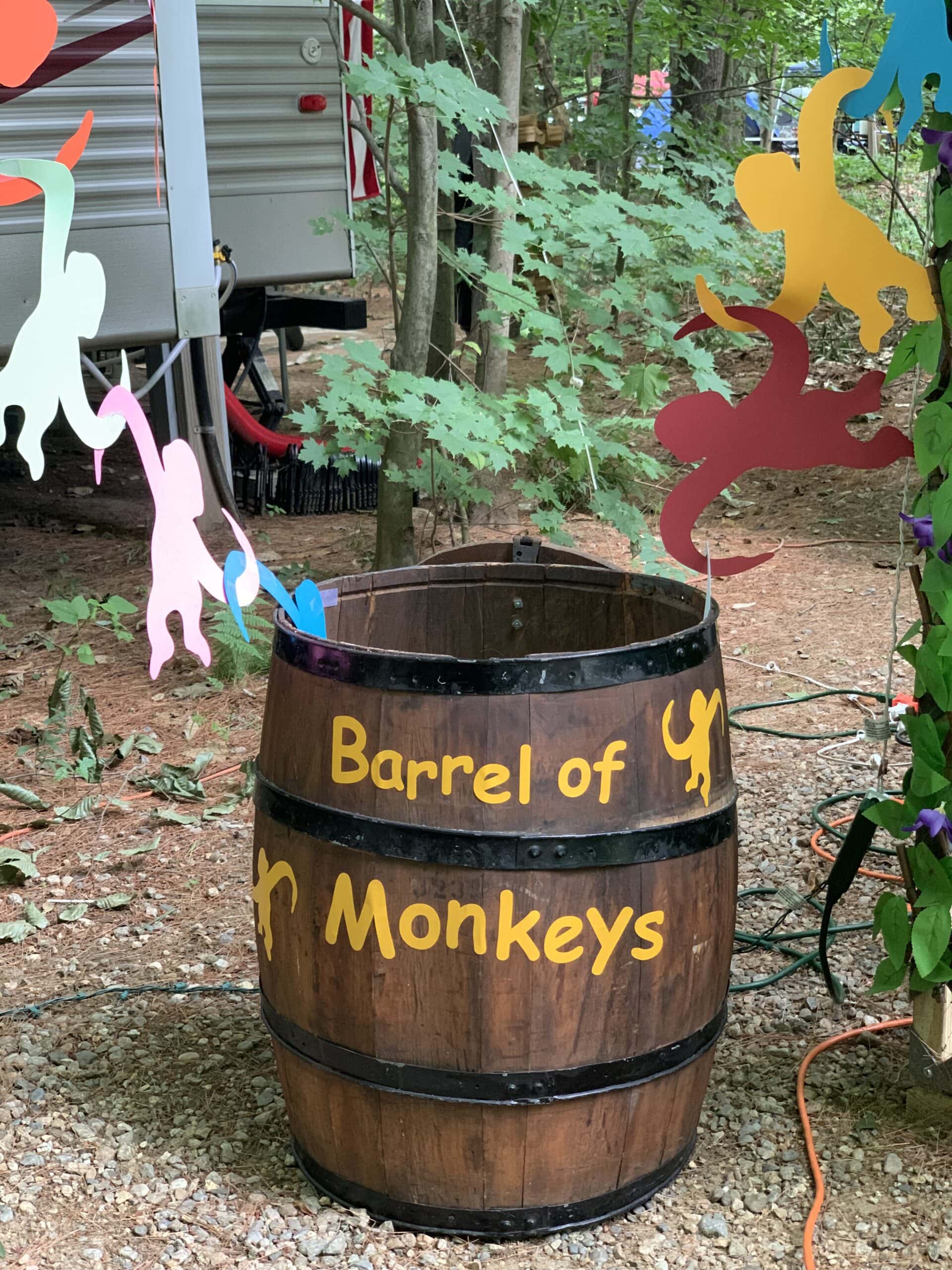 Barrel of Monkeys Toy Story party props
