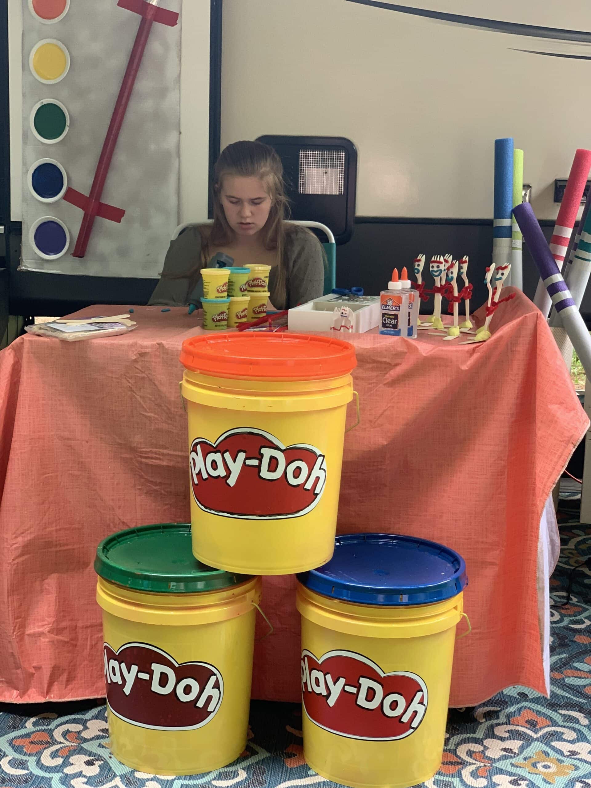 large play-doh bucket props