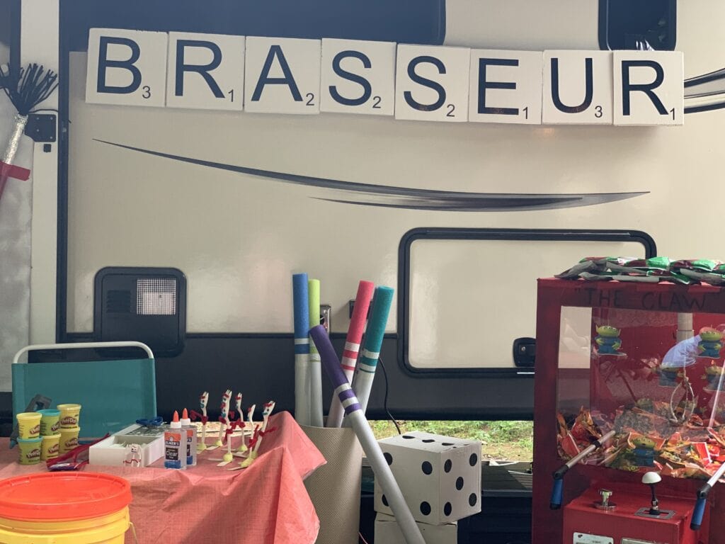 Large DIY scrabble tiles for Toy Story themed party