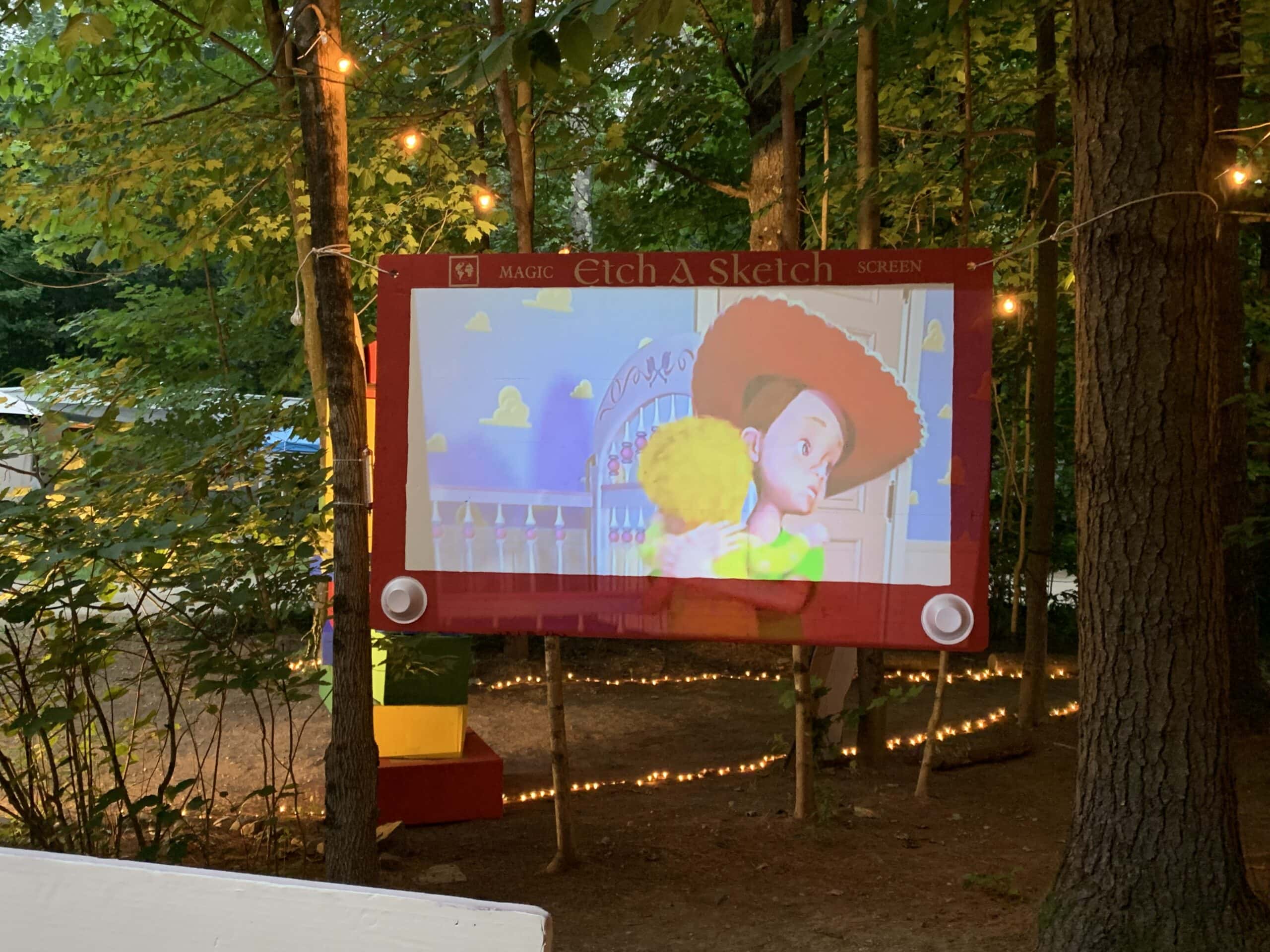 large Etch A Sketch movie screen