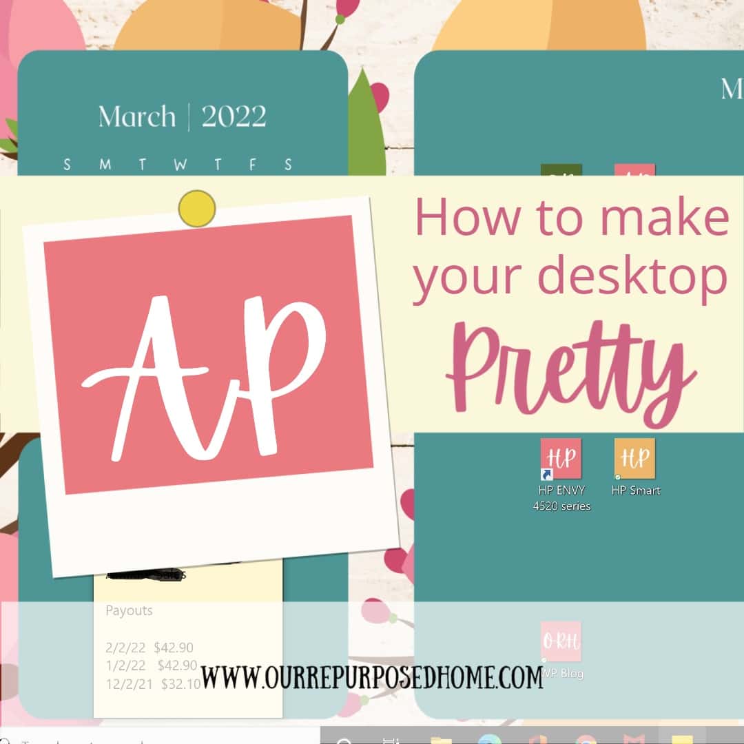 image of a customized pretty desktop wallpaper