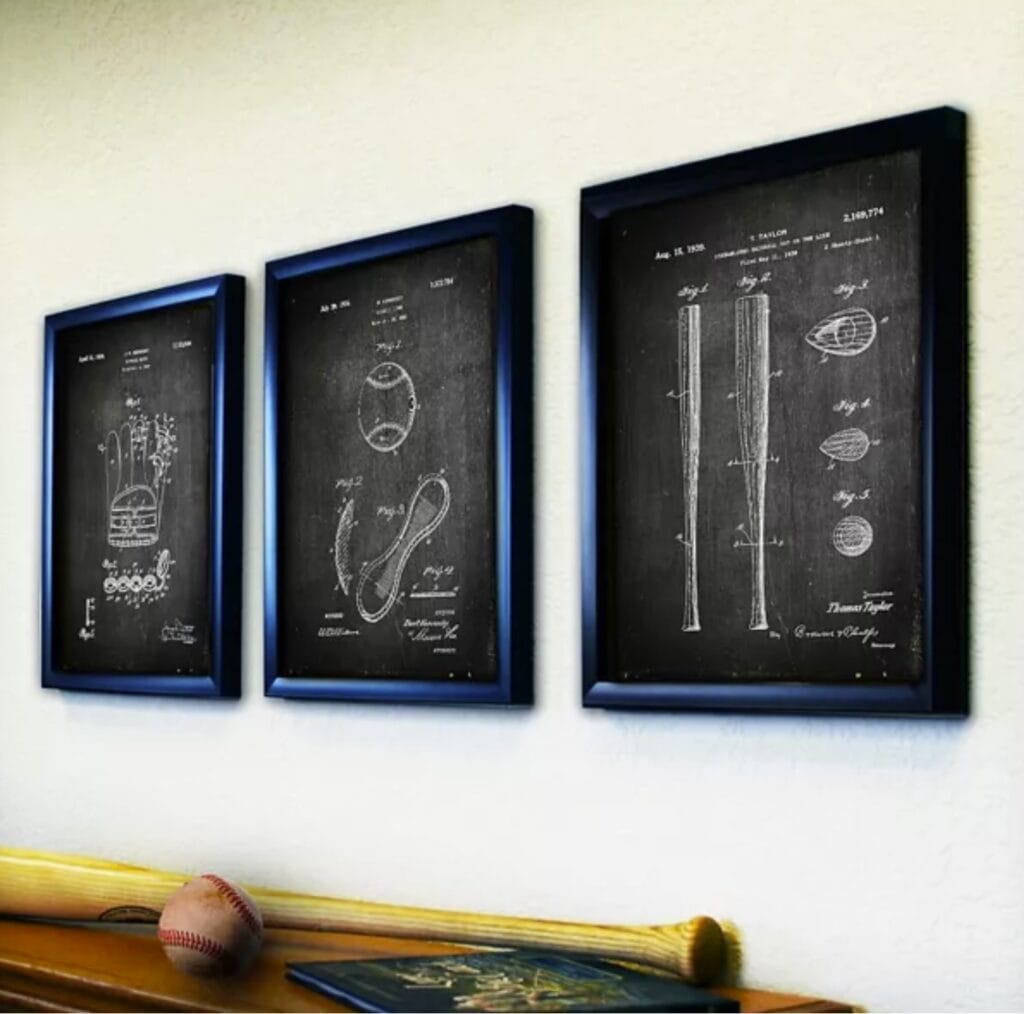 baseball wall hanging