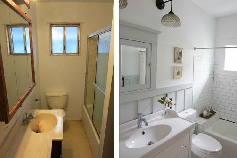 bathroom update before and after