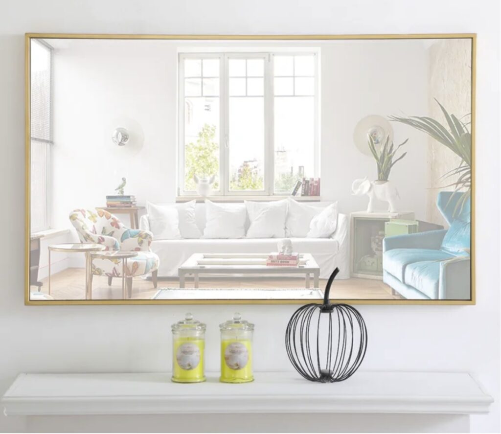 brass framed mirror
