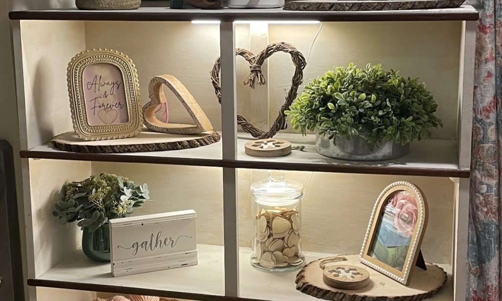 holiday display shelf
