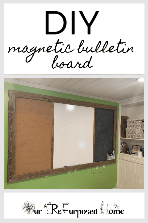 DIY magnetic bulletin board