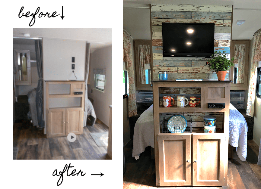RV reno before and after, updating the built-in