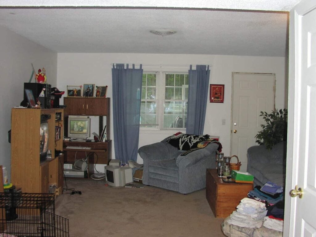 living room before redesign