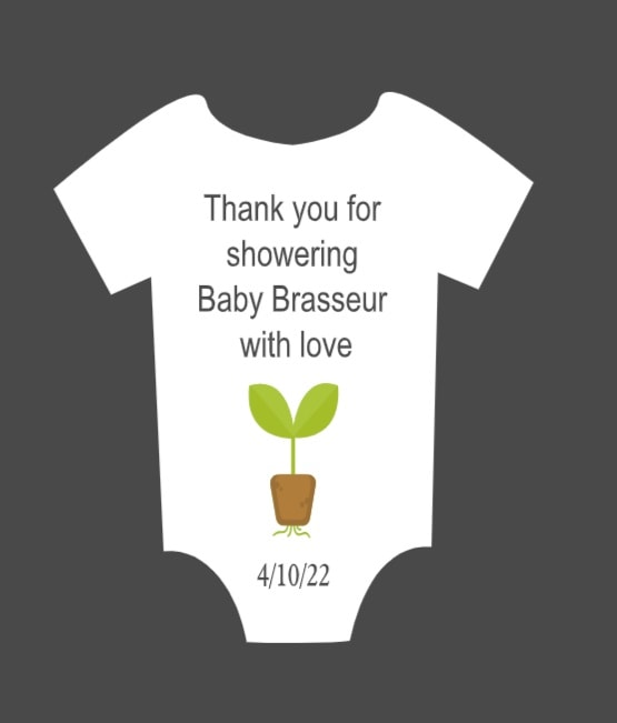 Cute favor tags for a garden themed baby shower