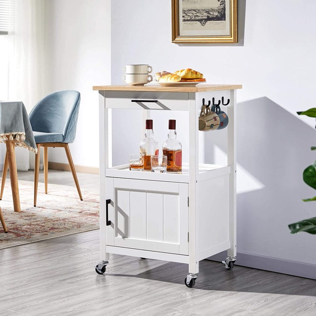 small rolling cart for kitchen
