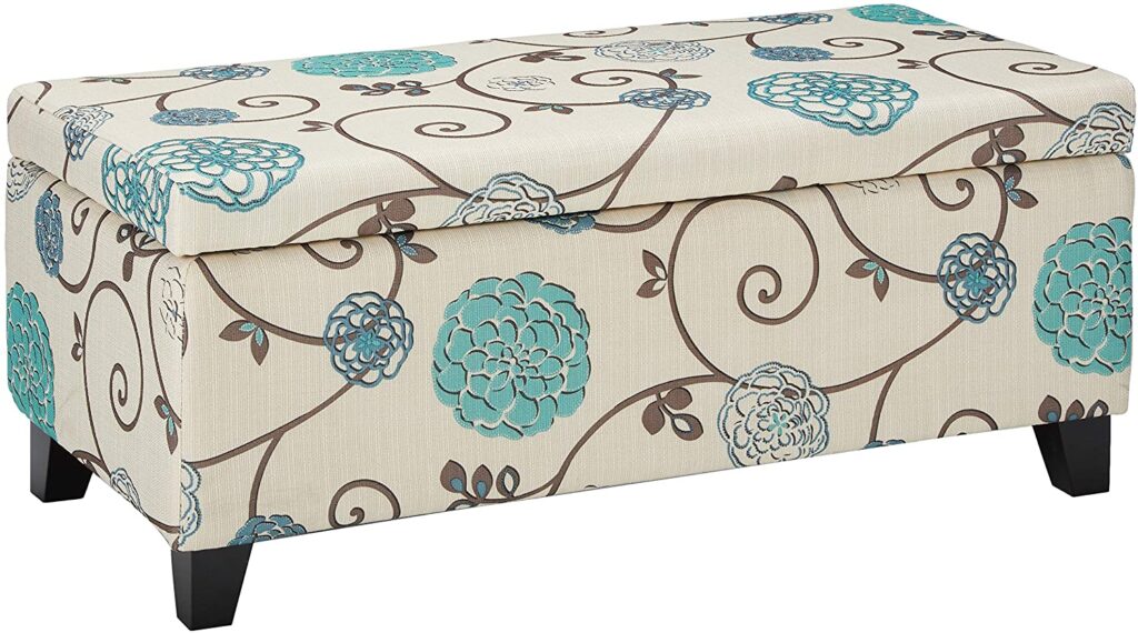 floral storage ottoman