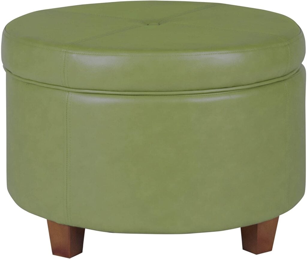 round green storage ottoman