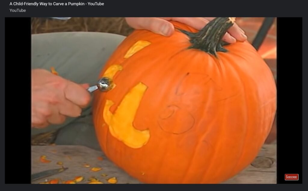 Pumpkin carving video for kids