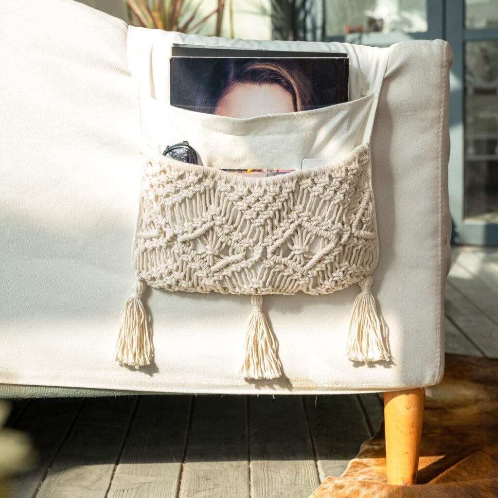 macrame remote control holder