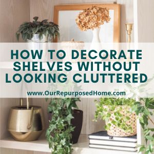 uncluttered decorative shelf