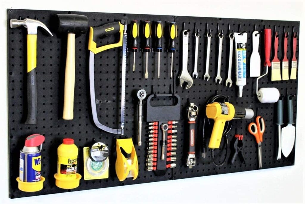 metal pegboard unit