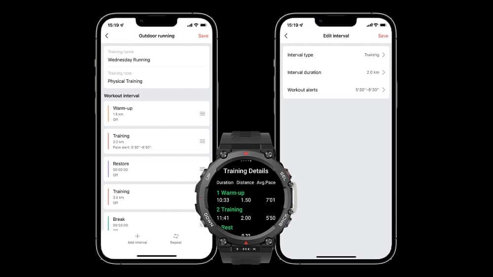 Amazfit training template