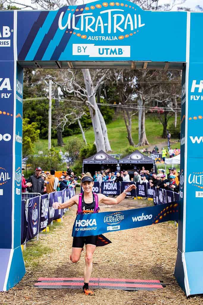Jane Wegener was crowned winner of the women's UTA11 at the 2022 Ultra-Trail Australia by UTMB - Calumn Hockey (002)