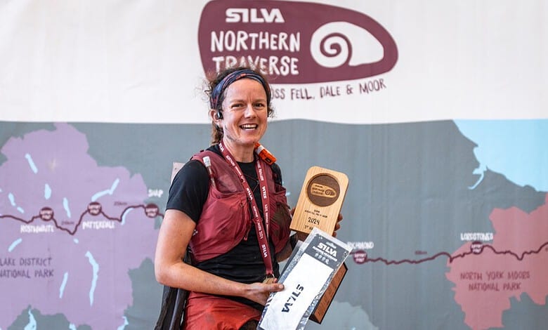 Hannah Rickman winner of the 2024 SILVA Northern Traverse. Credit: No Limits Photography