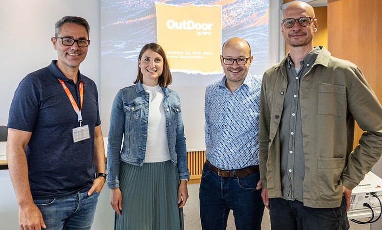 (l-r) Tobias Groeber, Lena Haushofer, Matt Gowar and Arne Strate have unveiled the concept for OutDoor by ISPO 202.