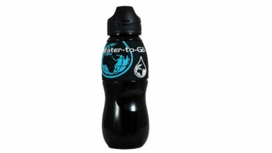 Water-to-Go 75cl Classic Bottle in black with a Black Band