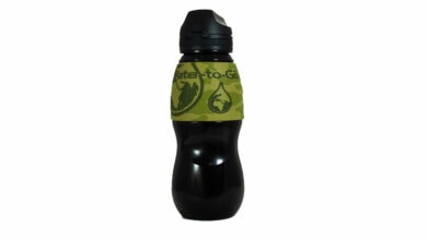 Water-to-Go 75cl Classic Bottle in black with a Camo band