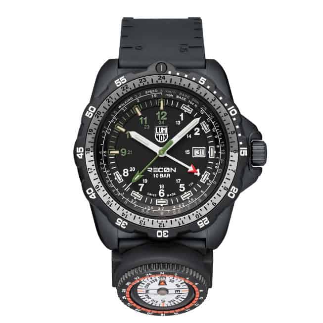 High-precision tactical watch with compass and GPS for outdoor adventure enthusiasts.