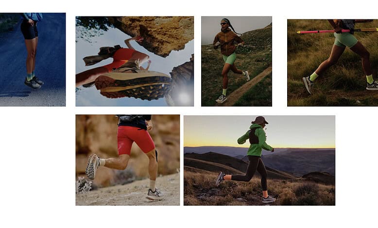Trail runners in outdoor landscape during a trail running event.