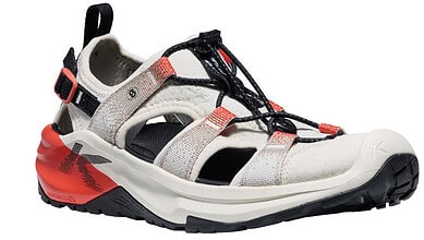 Keen outdoor sandal with adjustable straps and rugged sole for hiking and outdoor adventures.